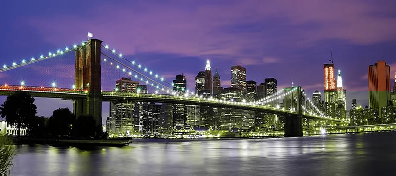 Fototapeta Panorama der Brooklyn Bridge