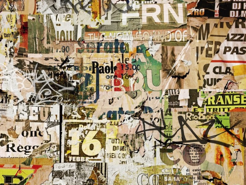 Fototapeta Collage aus Zeitungsausschnitten