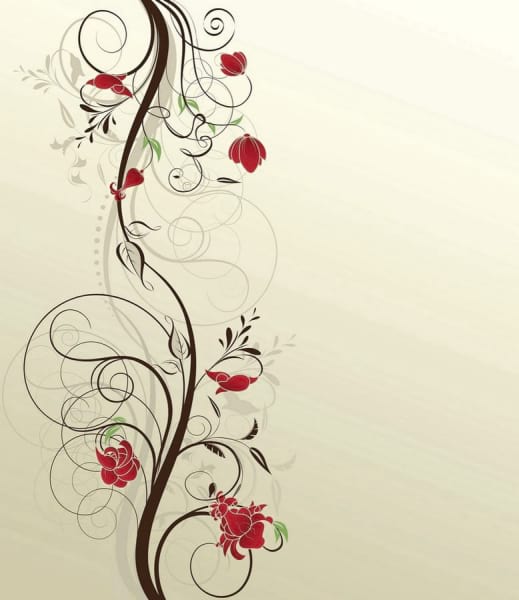 Fototapeta Blumen und Wirbel