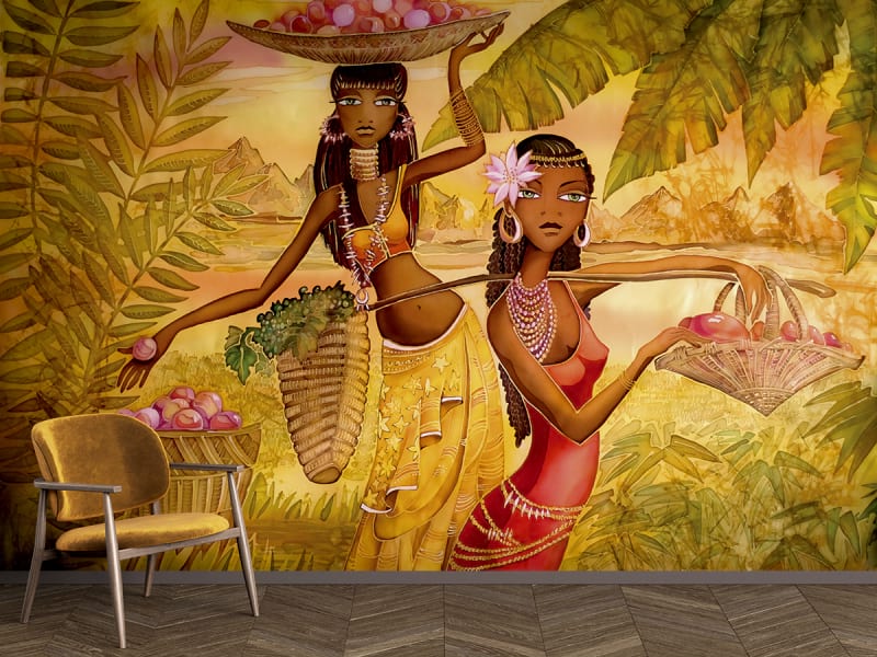 Fototapeta Afrikanische Frauen we wnętrzu przedpokoju