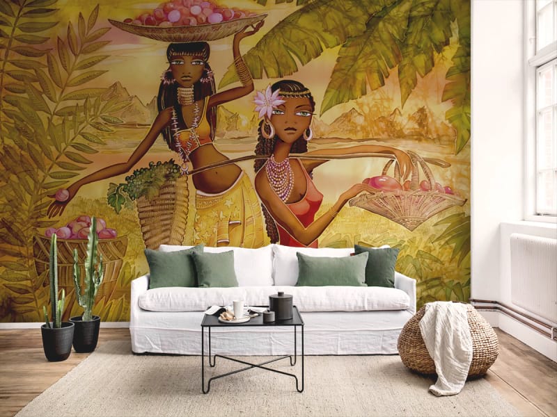 Fototapeta Afrikanische Frauen we wnętrzu salonu