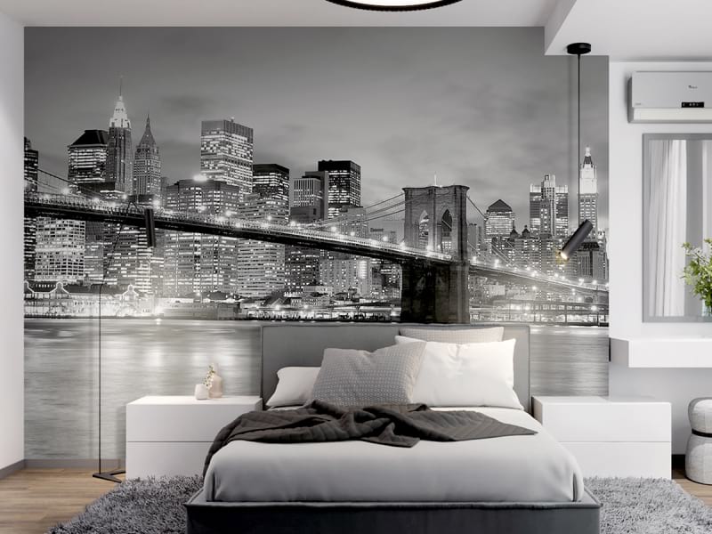 Fototapeta Brücke in New York we wnętrzu sypialni