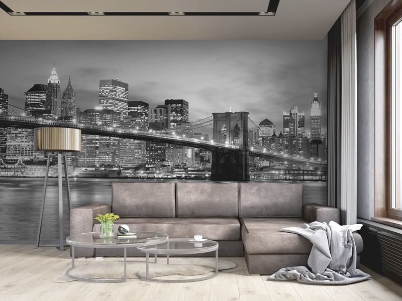 Fototapeta Brücke in New York we wnętrzu salonu