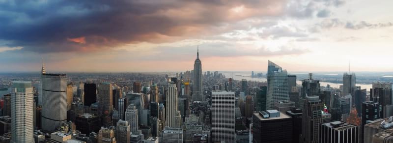 Fototapeta Weites Panorama von New York