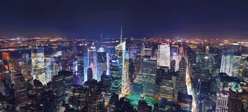 Fototapeta Panorama von Manhattan bei Nacht