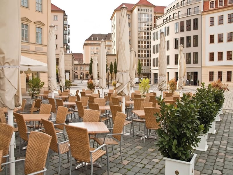 Fototapeta Café im Stadtzentrum