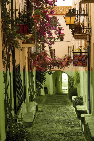 Fototapeta Schmale Straße in Italien