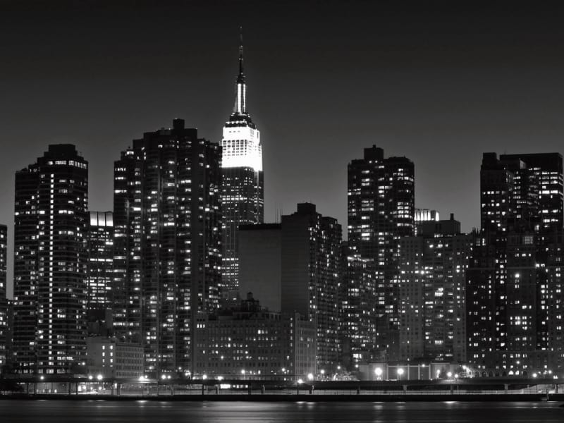 Fototapeta Schwarz-weißes Manhattan