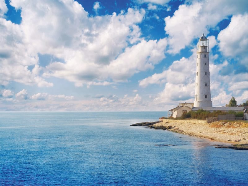 Fototapeta Leuchtturm und Meer