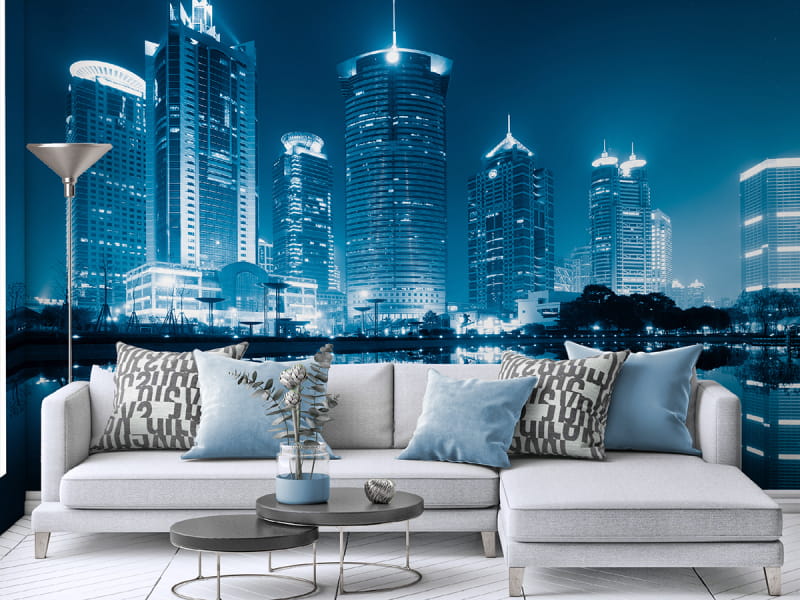 Fototapeta Shanghai we wnętrzu salonu