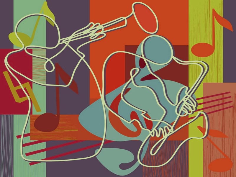Fototapeta Klänge des Jazz