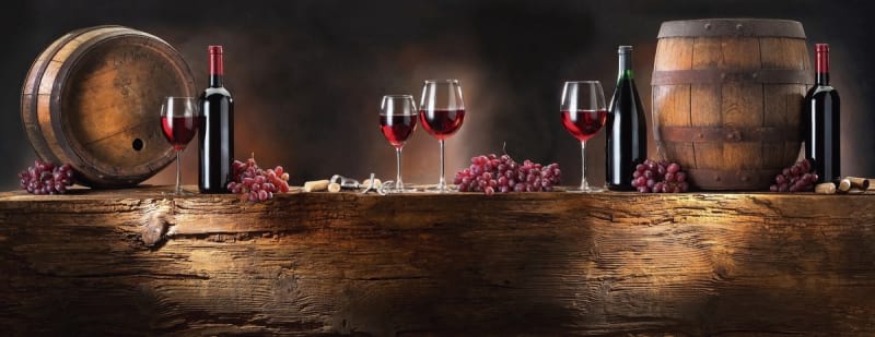Fototapeta Wein und Gläser