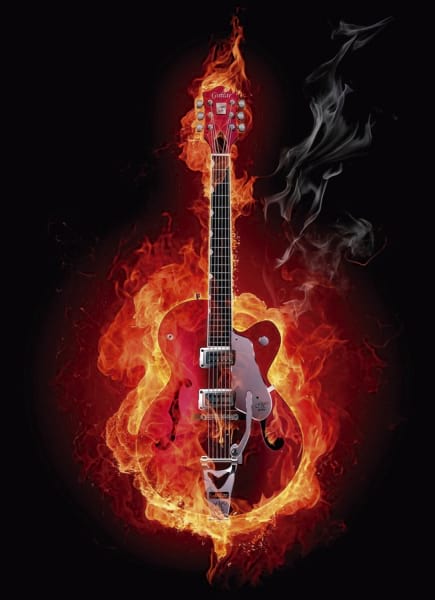 Fototapeta Feuergitarre