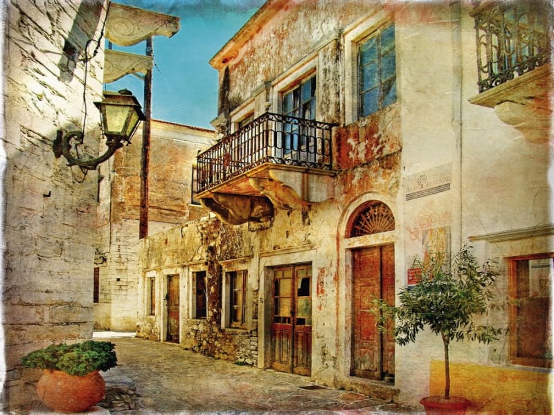 Fototapeta Straße in Griechenland