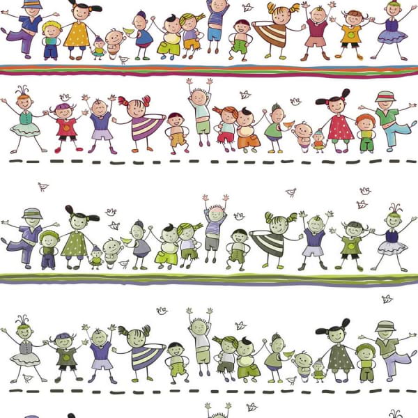 Fototapeta Bemalte Kinder