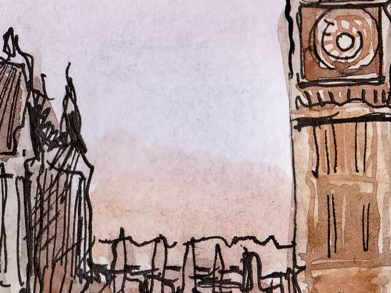 Fototapeta Londoner Zeichnung fragment #2