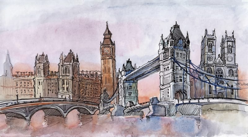 Fototapeta Londoner Zeichnung