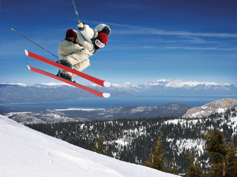 Fototapeta Skifahrer
