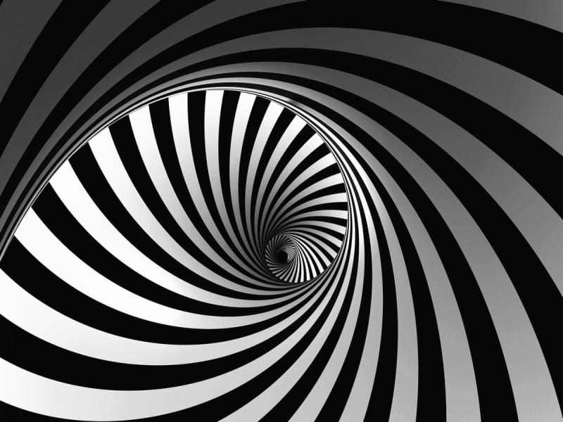 Fototapeta Schwarz-weiße Spirale