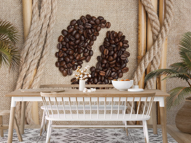 Fototapeta Kaffeebohnen we wnętrzu kuchni