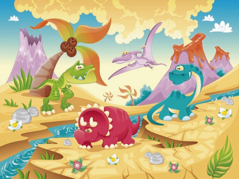 Fototapeta Lustige Dinosaurier