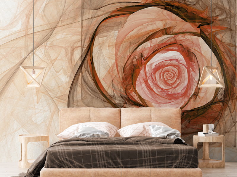 Fototapeta Große Rose we wnętrzu sypialni