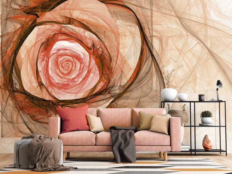 Fototapeta Große Rose we wnętrzu salonu