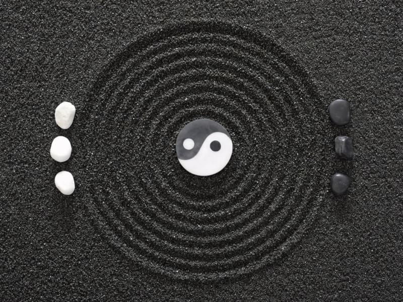 Fototapeta Steingarten, Yin und Yang