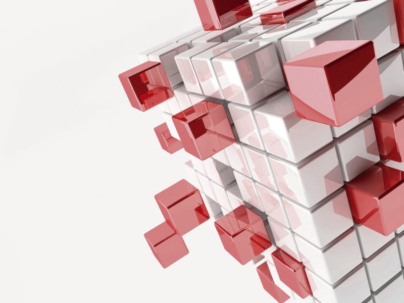 Fototapeta Rote Würfel 3D