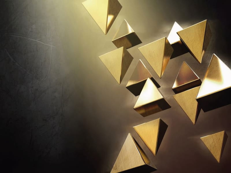 Fototapeta Goldene Pyramiden