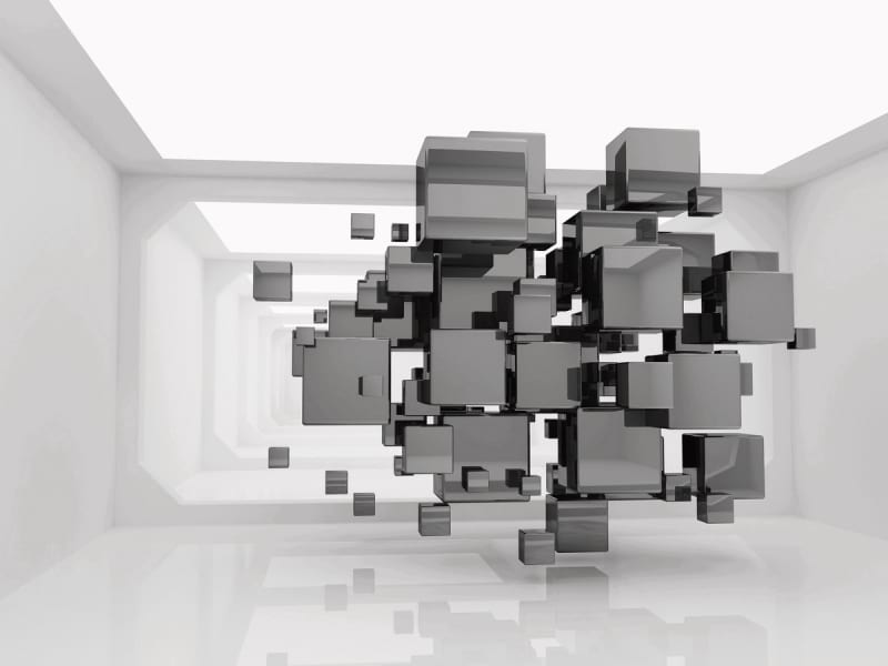 Fototapeta 3D-Würfel im Flur