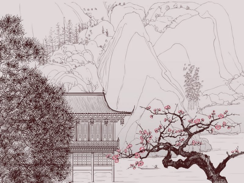 Fototapeta Malerische Sakura