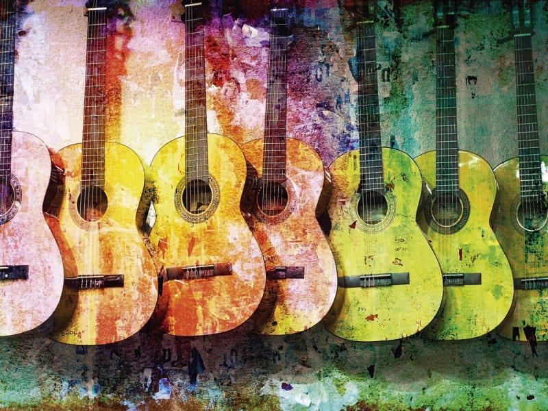 Fototapeta Helle Gitarren