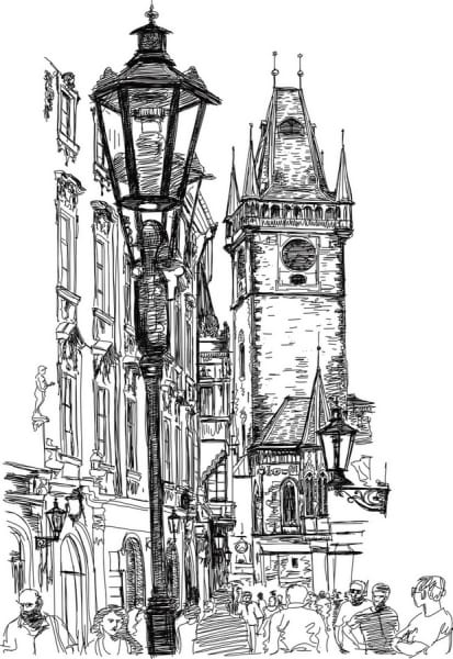 Fototapeta Straßen von Prag