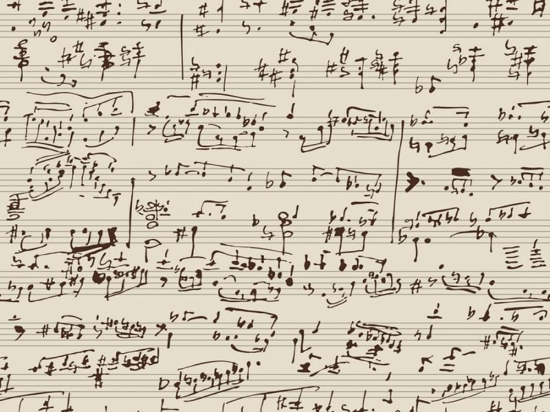 Fototapeta Musiknoten