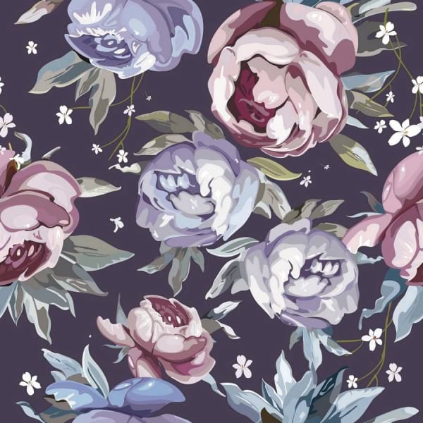Fototapeta Pfingstrosen-Blumen zeichnen