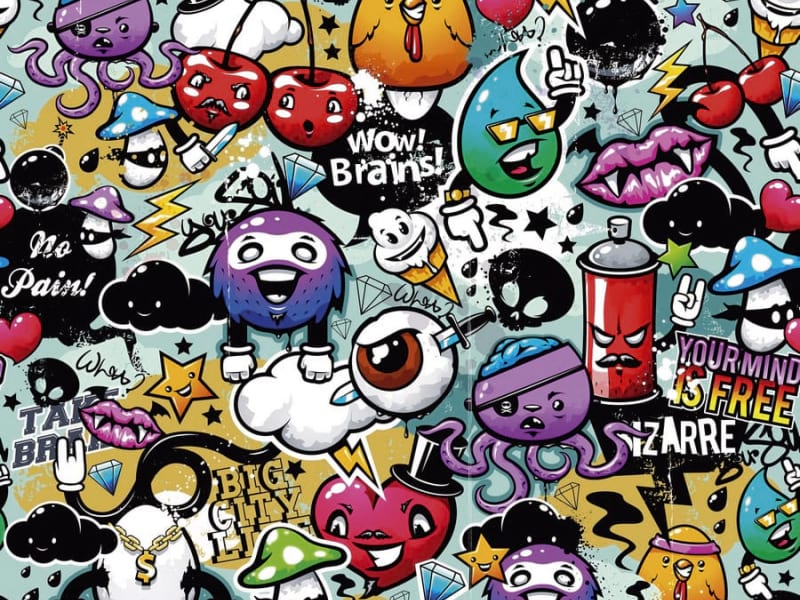 Fototapeta Graffiti-Zeichnung