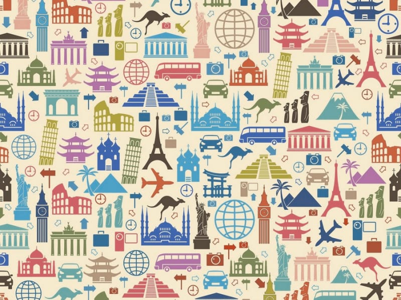 Fototapeta Um die Welt reisen