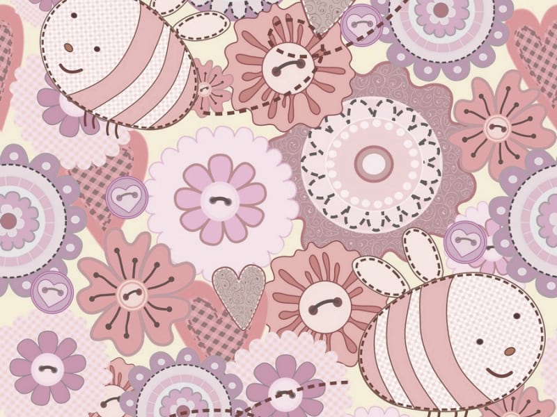 Fototapeta Süße Bienen und Blumen