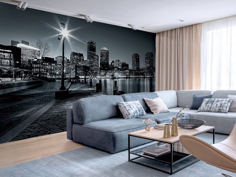 Fototapeta Nachtdamm we wnętrzu salonu