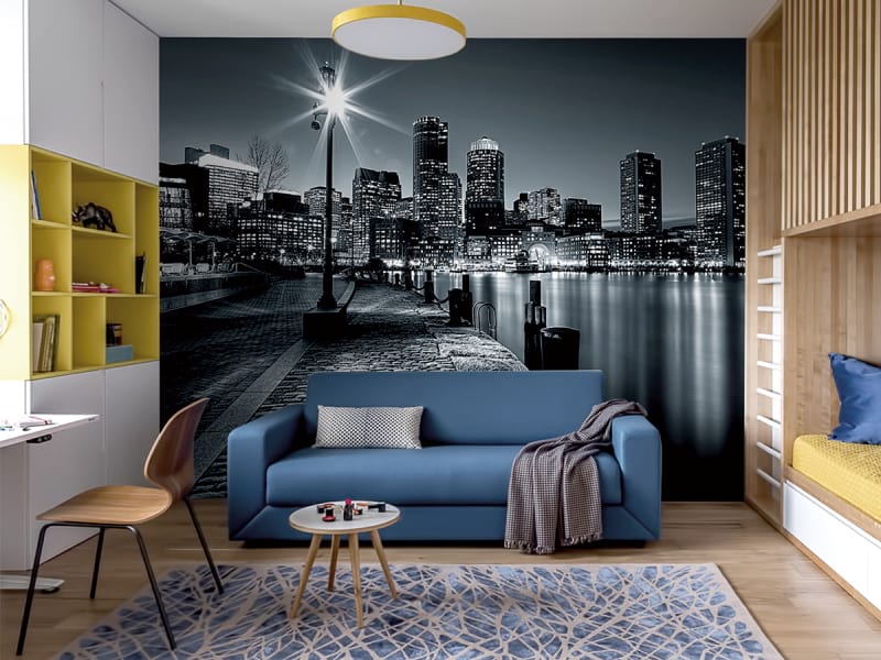 Fototapeta Nachtdamm we wnętrzu pokoju nastolatka