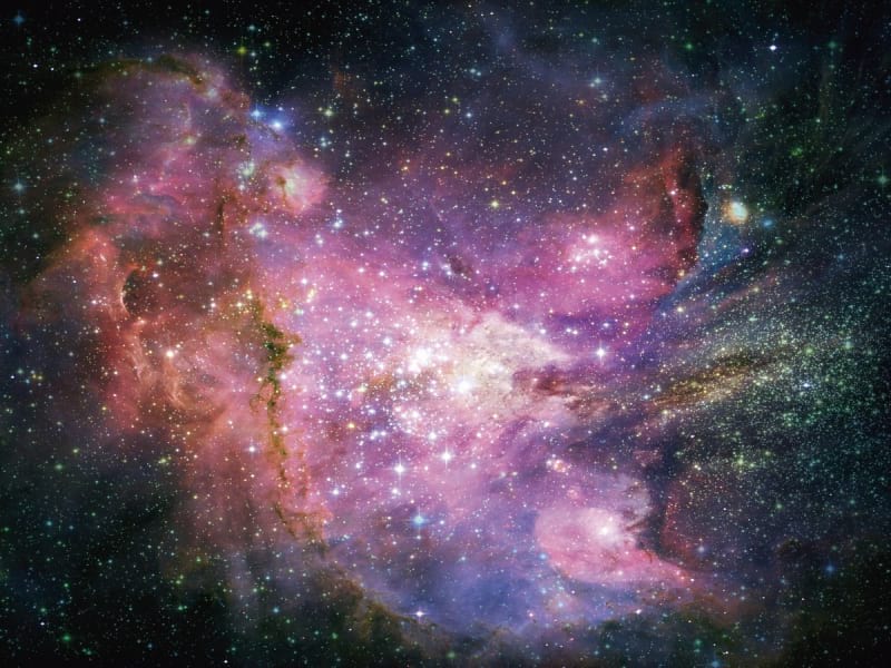 Fototapeta Weltraumrosa Nebel