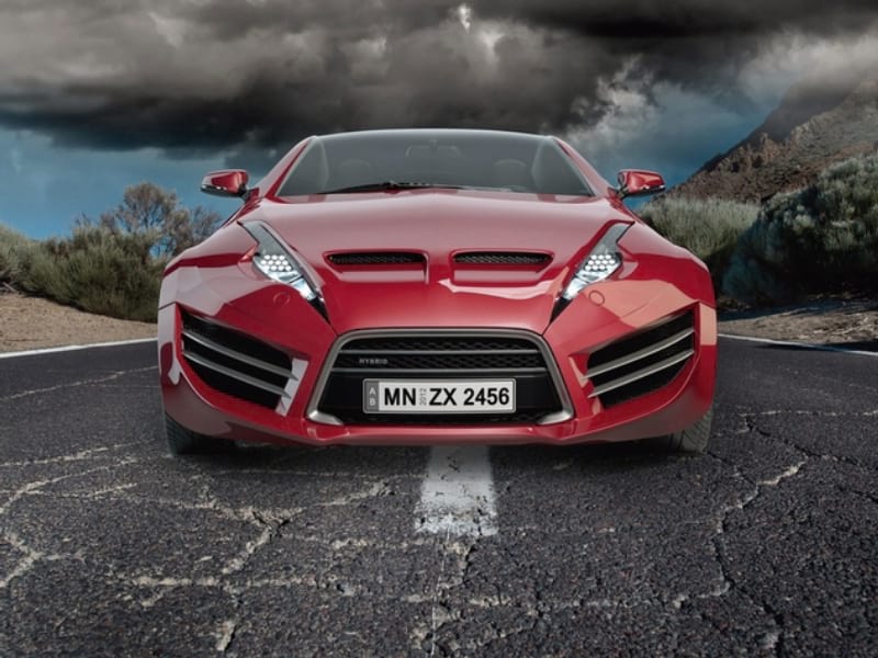 Fototapeta Roter Supersportwagen