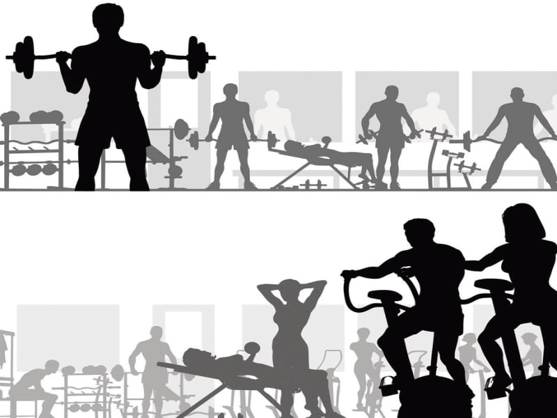 Fototapeta Training im Fitnesstudio