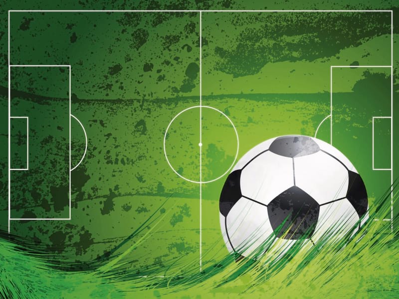 Fototapeta Grüner Fußballplatz