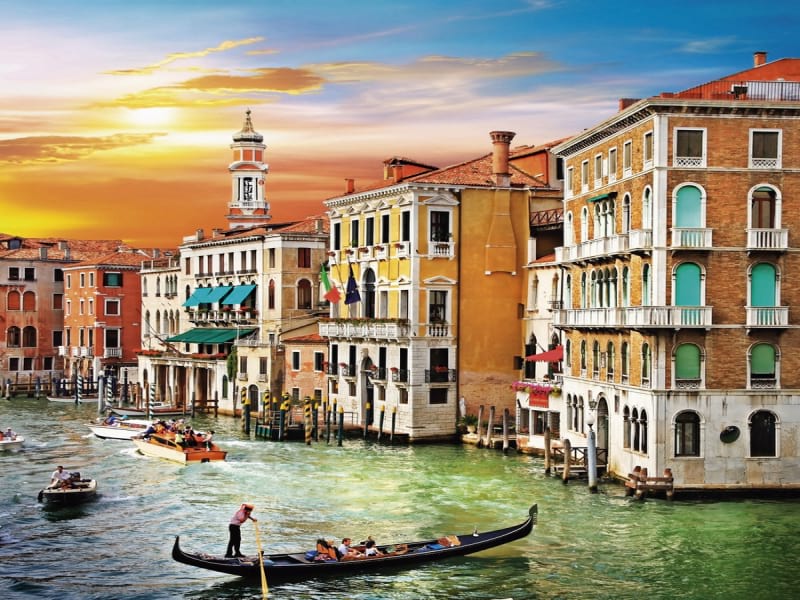 Fototapeta Abendsonnenuntergang in Venedig