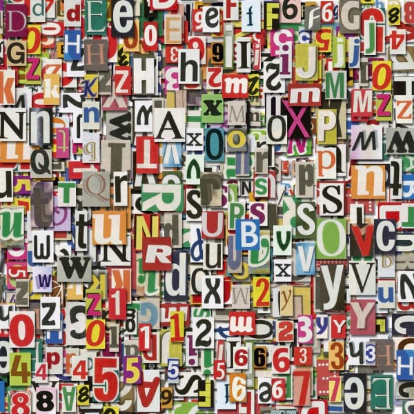 Fototapeta Buchstaben ausschneiden