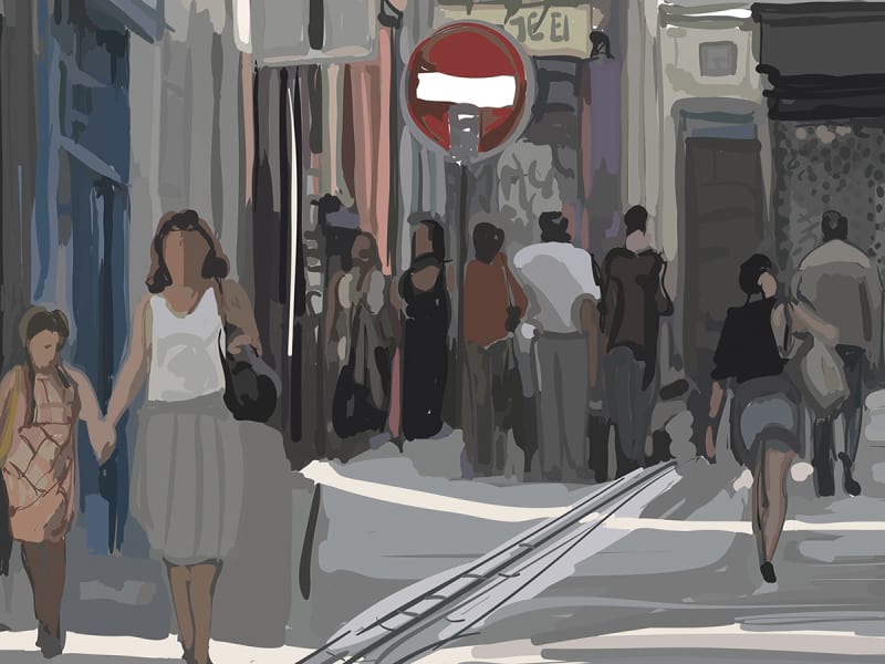 Fototapeta Straßenillustration fragment # 1