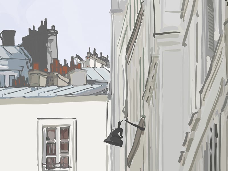 Fototapeta Straßenillustration fragment #2