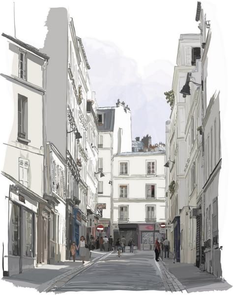 Fototapeta Straßenillustration